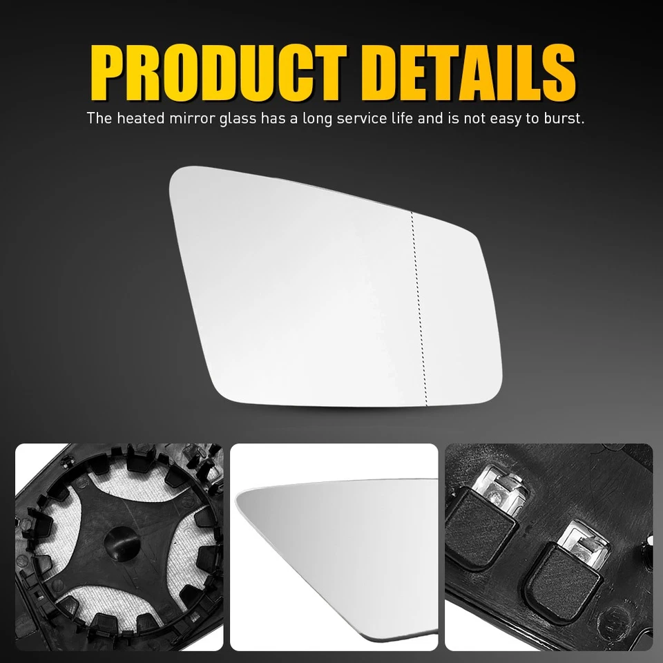 Espejos retrovisores térmicos delanteros derechos de vidrio de repuesto para Mercedes-Benz S63 S350 S550 EE. UU. Foto 2 de 4