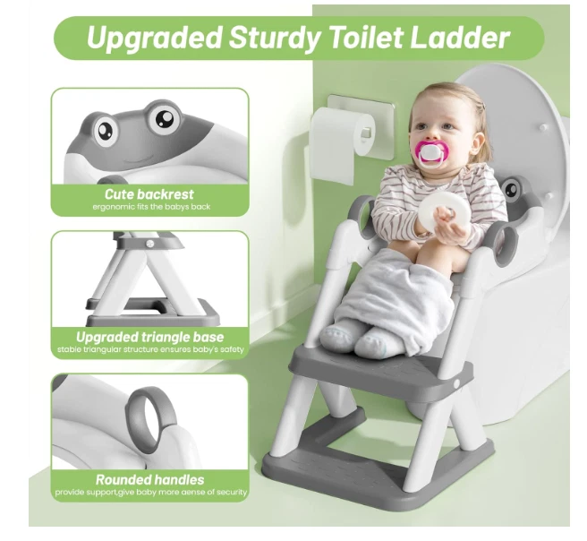 Asiento Orinal Rana 2 en 1 para Niños, con Antideslizante y Antisalpicaduras Foto 2 de 4