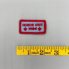 BSA Boy Scouts Blue Background Honor Unit 1984 Red Border Embroidered Patch