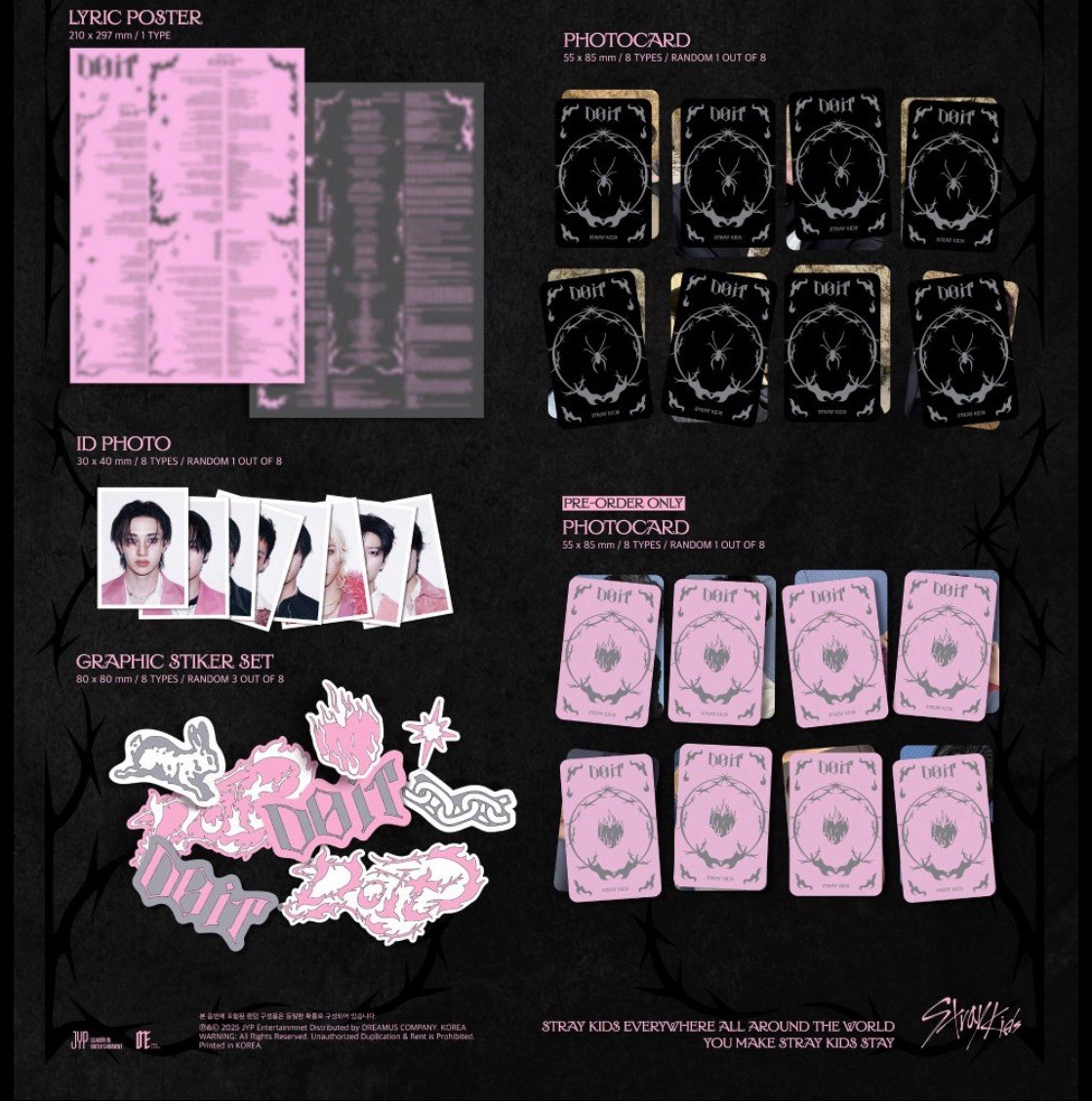 Stray Kids SKZ IT TAPE [ DO IT ] Album Accordion ver. official Set