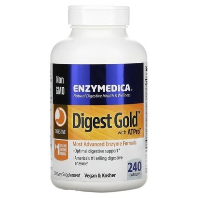 Enzymedica Digest Gold ATPro Verdauung Enzyme Formel 240 Kapseln