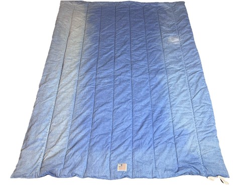 RALPH LAUREN Denim WINDWARD Flag Blue TWIN Bed COMFORTER RARE! Heavy - Picture 3 of 21