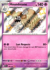 Houndstone 168/091 Shiny Rare Holo SV: Paldean Fates NM Pokemon