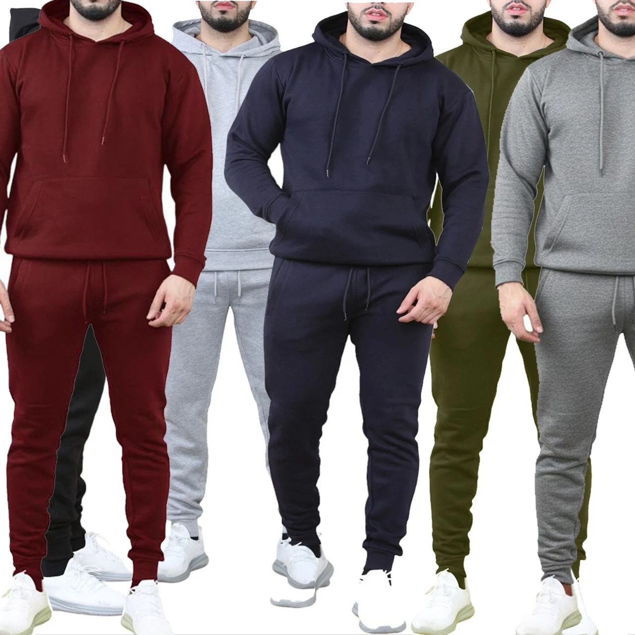 Mens Tracksuit Set Fleece Hoodie Top Bottoms Jogging Joggers Gym Pullover
Opens in a new window or t