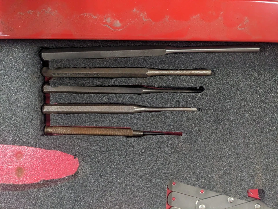 #bm569 Lote de herramientas de avión conjunto archivos punzones Foto 3 de 4