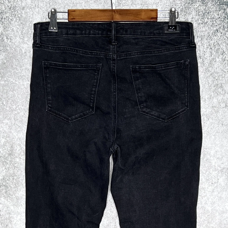 Sofia Vergara womens slimming high rise flare jeans size 8 stretch black - Image 4 of 4