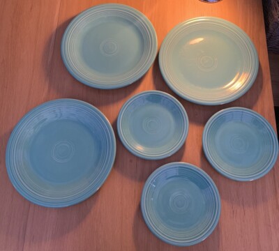3er Set Homer Laughlin Fiesta Geschirr 10,5'' Essteller und 3 7,25'' Beilagenteller
