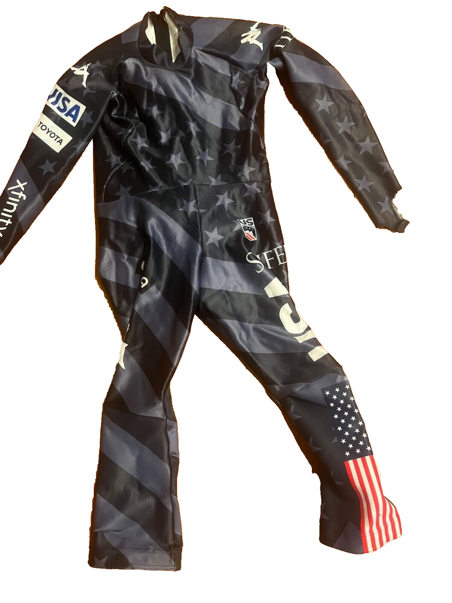 Kappa World Cup US Ski Team DH Rear Zip Ski Race Speed Suit Large