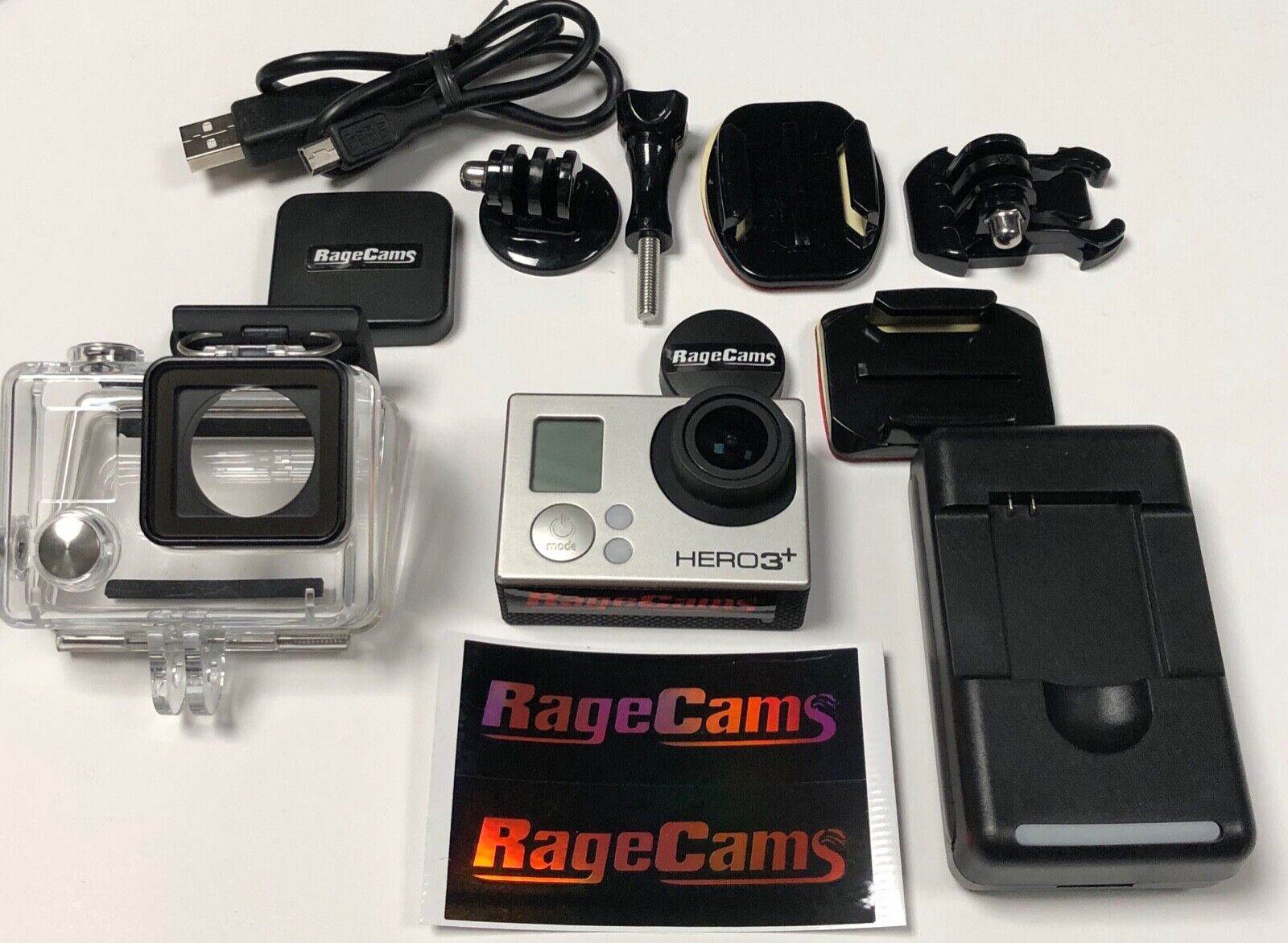 GOPRO Hero3+ Schwarz Kamera CHDHX-302 Bündel Ragecams 3 Monat Garantie Hoge kwaliteit, verkoop!
