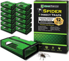 Spider  Insect Traps 12 Pcs Box Trap  Non-Toxic Extra Sticky Glue Traps, Kil