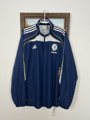 Vintage Adidas Chelsea Football Jacket Soccer Blue Train
