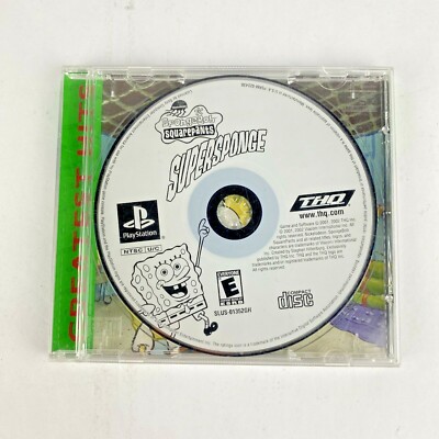 SpongeBob SquarePants SuperSponge Sony PlayStation 1 2001 Video Game 