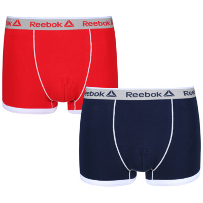 Reebok Mens Trunk OLIVER 2er Pack Navy/Primal Red in S M L XL - NEU