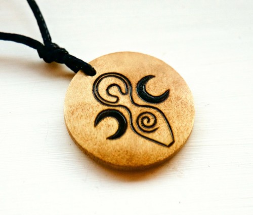 Collar Diosa Pagana Joyería Madre Tierra Gaia Colgante Triple Luna Espiritual - Imagen 6 de 11