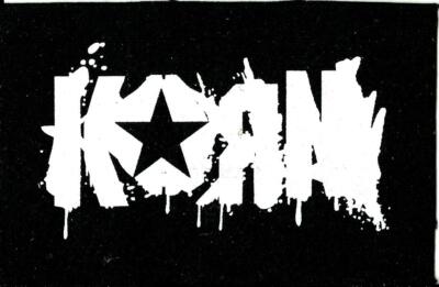 KORN Logo 2003 - BEDRUCKTER TUCHAUFNÄHER offizielle Ware - nicht mehr hergestellt SELTEN