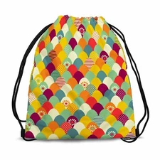 Gym Backpack Happy Easter Volleyball Bag Sports Backpack Color Easter Eggs Fl...