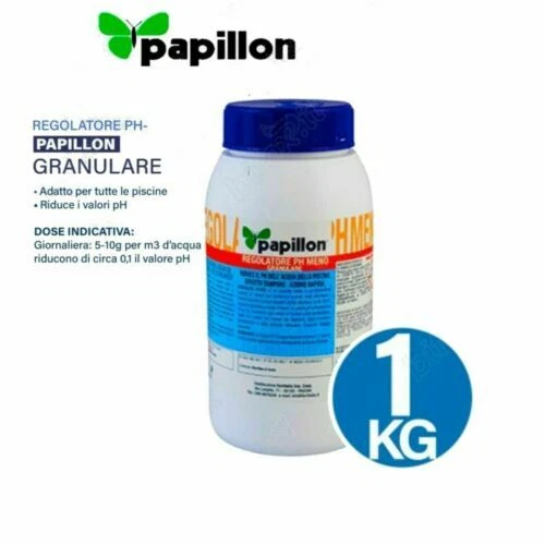REGOLATORE PH PER PISCINA GRANULARE PAPILLON PRODOTTI IN POLVERE PISCINE CLORO - Immagine 2 di 2