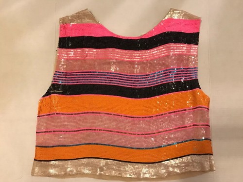 Top de lentejuelas para mujer Tracy Reese multigrande nuevo con etiquetas - Imagen 2 de 10