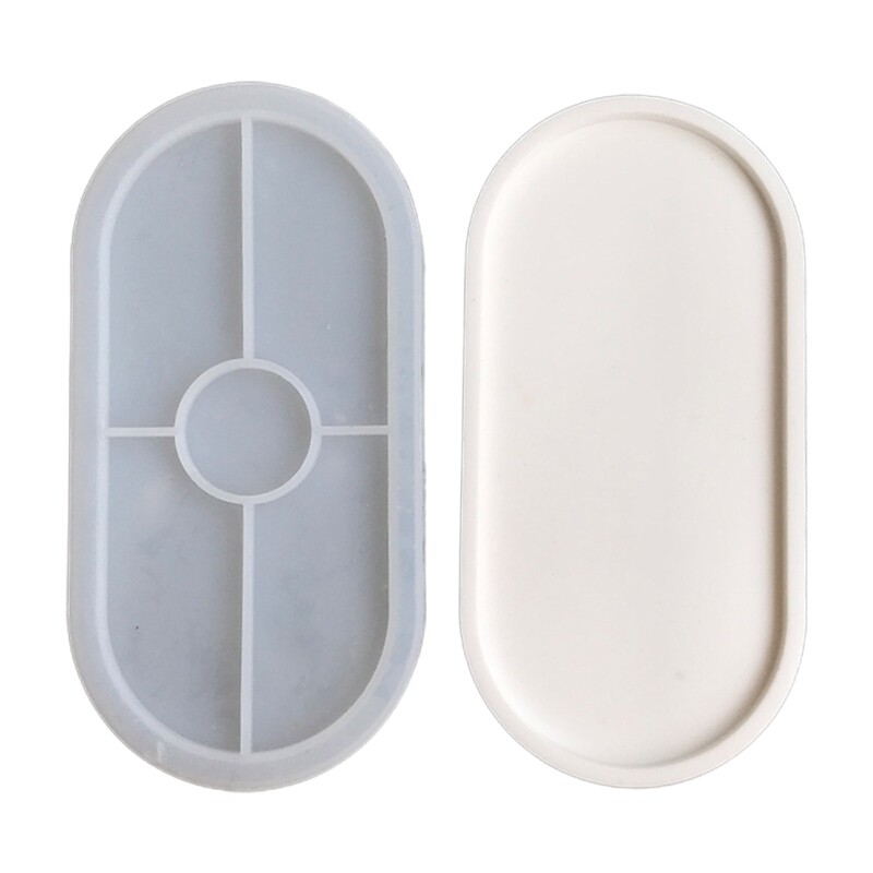 Resin Oval Jewelry Tray Mold for Rings Trinkets Storage