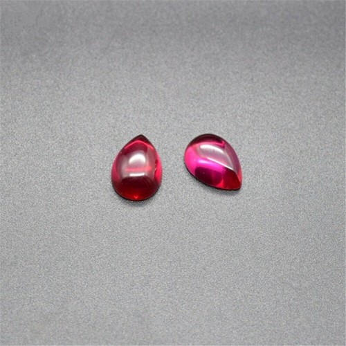 Ruby Pear Shaped Cabochon Teardrop Cabochon Ruby Gem Multiple Sizes - Picture 9 of 45