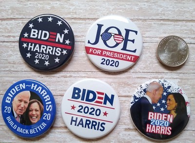 BIDEN/ HARRIS 2020 Buttons, 5-1.75" Button set, Campaign ...