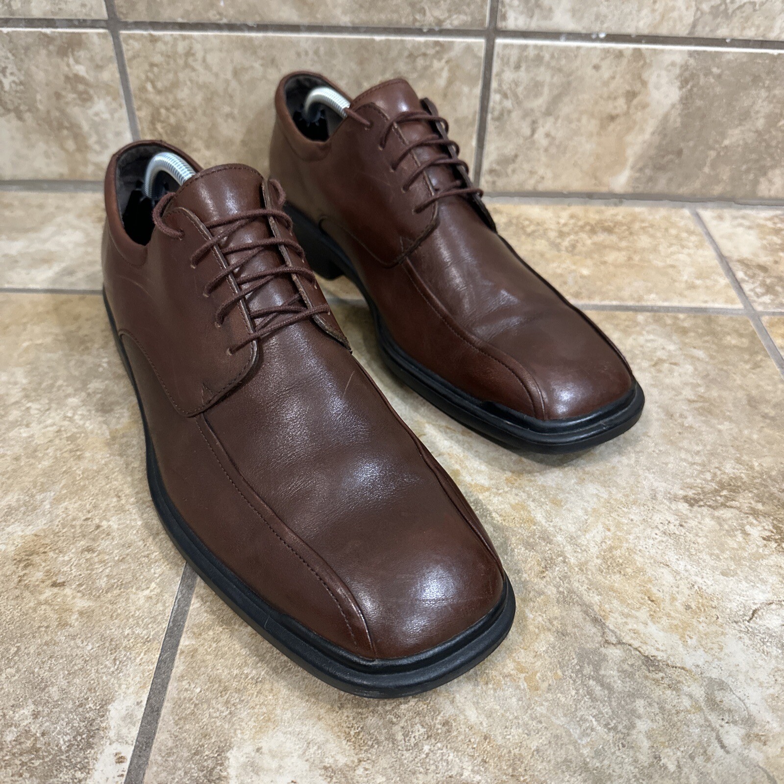 SAOLA Punta bicicletta marrone Rockport da uomo taglia 11 M APM7016G in pelle Oxford MS 3 9