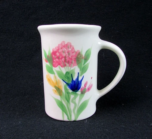 Emerson Creek Art Pottery Floral Spring Wildflower Coffee Tea Mug 1996 Handmade