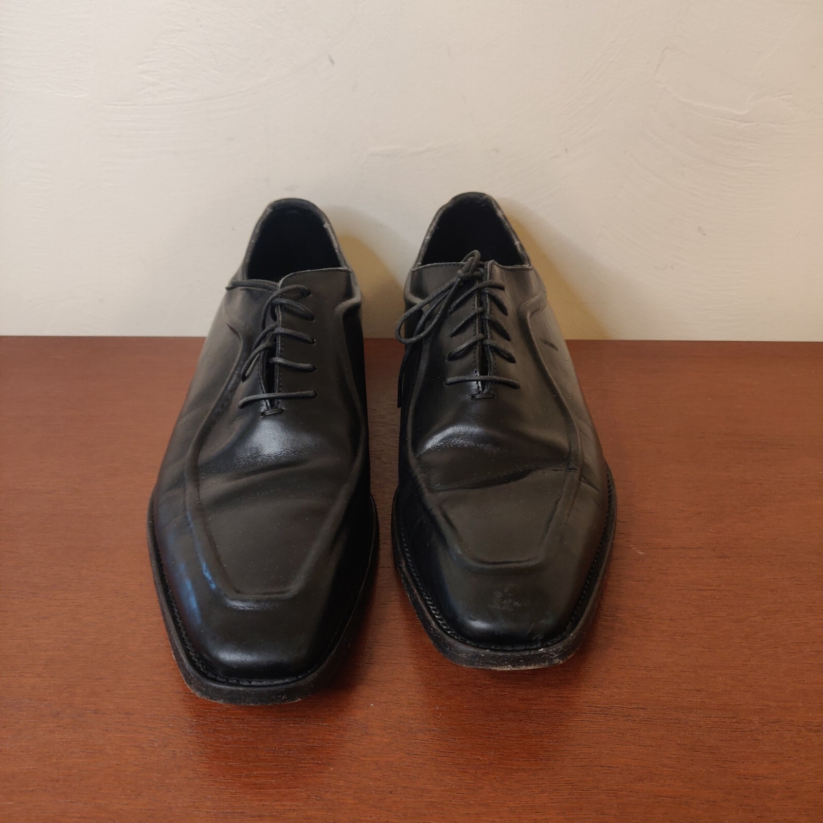 Ermenegildo Zegna Couture Men's Black Leather Dress Shoes 8.5 image 2