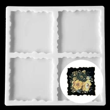 SQUARE Geode Coaster Silicone Mold AU