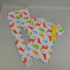 Old Navy Unisex Toddler Dinosaur Print Pajama Set 5T Cotton Knit 7082