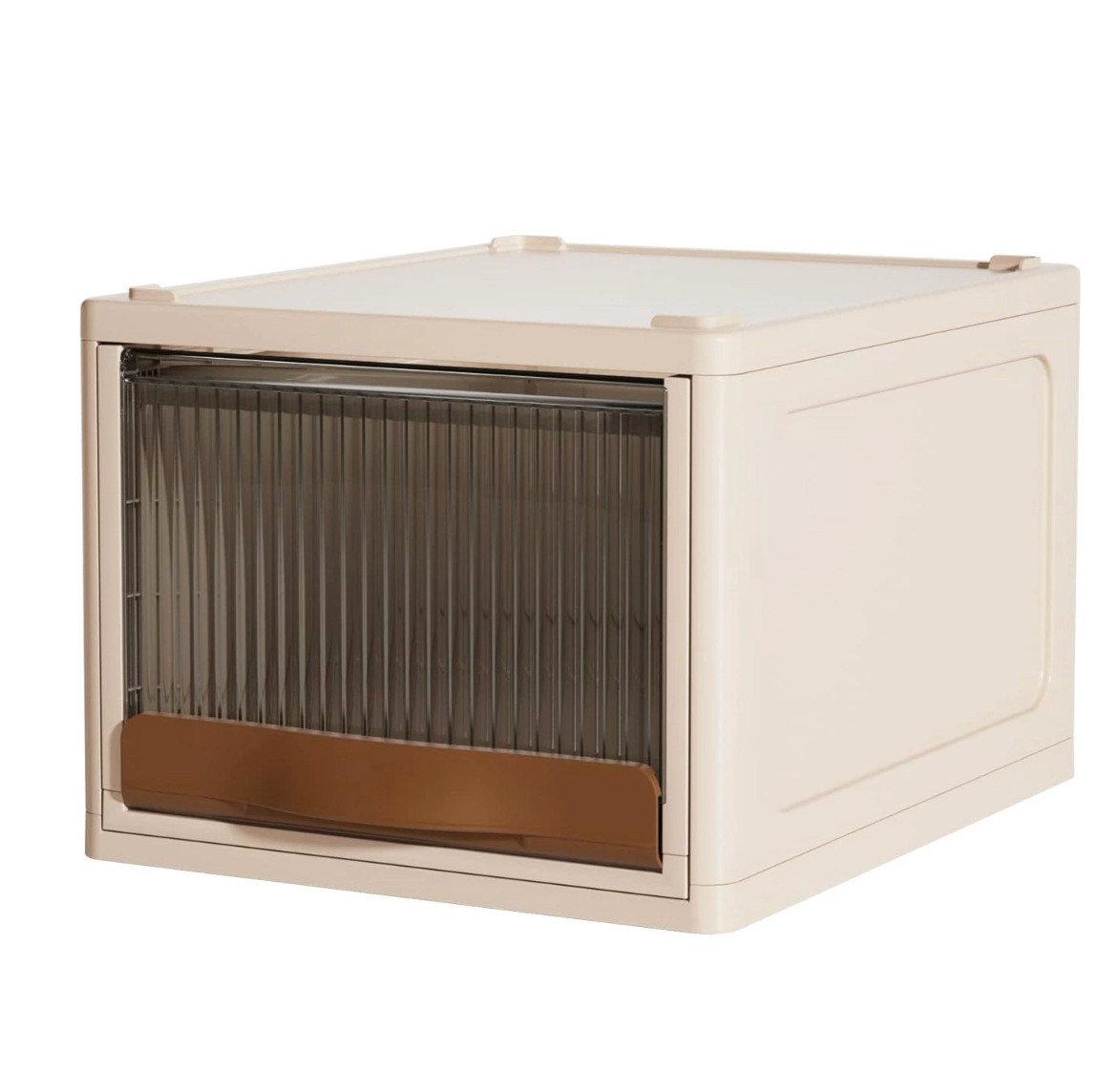 Cubo de almacenamiento apilable blanco 16,5 litros armario organizador muebles que ahorran espacio