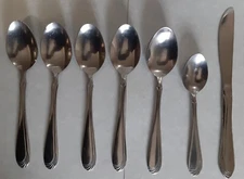 VTG Hanford Forge H.F. Ltd China Stainless Flatware HAF22 Swirl At Tip Pattern