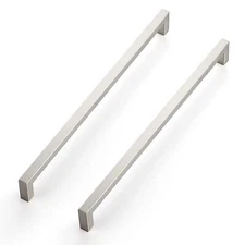Ravinte 3 Pack 12-3/5 Inch Kitchen Square Cabinet Handles Satin Nickel Cabinet
