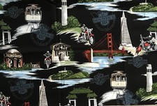 Fabric BTY - SAN FRANCISCO Harley Davidson Motorcycles - 43  wide