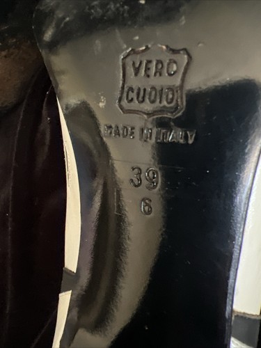 Tacones de cuero Thierry Mugler talla 39 Linea Lidia negro N blanco París RARO EE. UU. 8,5-9 - Imagen 7 de 10