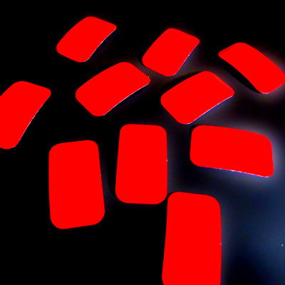 20 Reflexfolie rot, reflektierend, selbstklebend, Reflektor Streifen Reflektion
