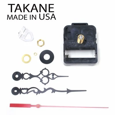 Made in USA Takane C-Cell Battery Clock Movements Kit with Hands, Multiple Size