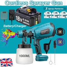 Cordless Paint Sprayer For Makita 18V Battery Powered HVLP Wall Power Spray Gun