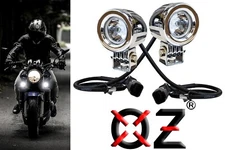 Chrome 20w LED lights spot motorcycle cruiser fog hid passing running white xl