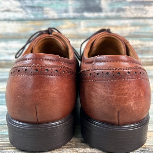 Florsheim Herren Größe 9M Budapester Oxford elegante Schuhe braun Leder formelle Arbeitskleidung - Bild 6 von 12