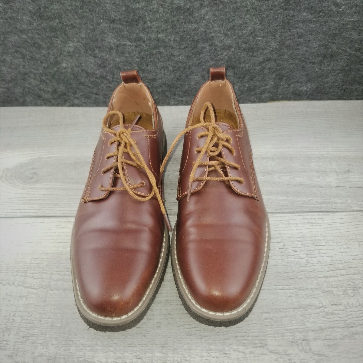 Deer Stags Zander Boys Shoes Size 4M Dress Oxford Faux Leather