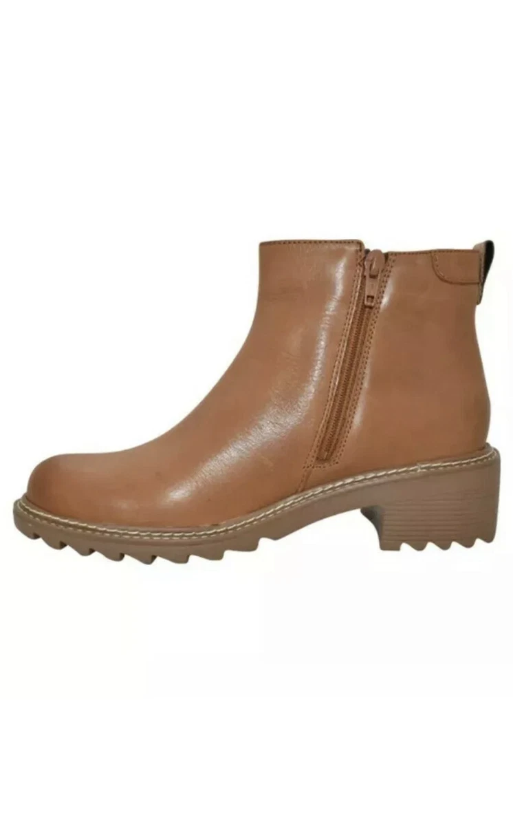 CLARKS GIRLS FRANKIE ROAM TAN LEATHER BOOTS SIZE UK eBay