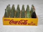 Vintage Miniature Mini Plastic Coca Cola Bottles 24 pack in Crate