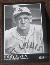 11323 1991 CONLON SPORTING NEWS 1ST PRINT NO MLB LOGO ON BACK JIMMY AUSTIN #236