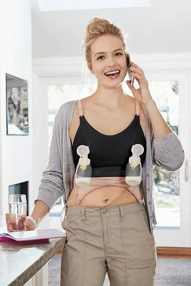 Hands Free Pumping Bra & Nursing Bra, Adjustable Breastfeeding Bra