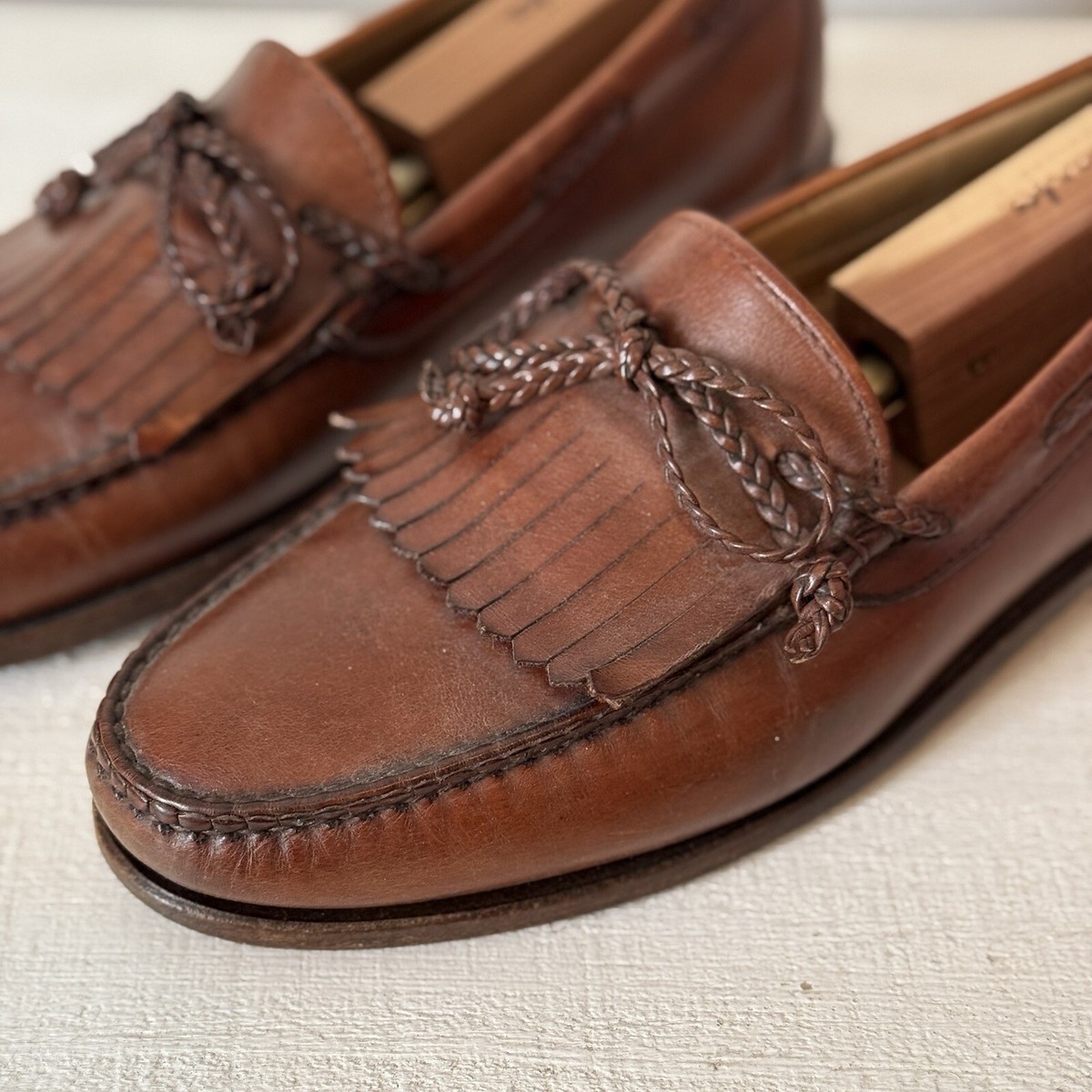 Allen Edmonds Shoes Nottingham TAN LEATHER MOCCASIN Size 8.5 Allen Edmonds Shoes Nottingham TAN LEATHER MOCCASIN Size 8.5  main image 3
