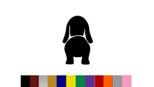 Basset Dog Butt Vinyl Decal | Animal Lover | Dog | Cute | Sticker | Car