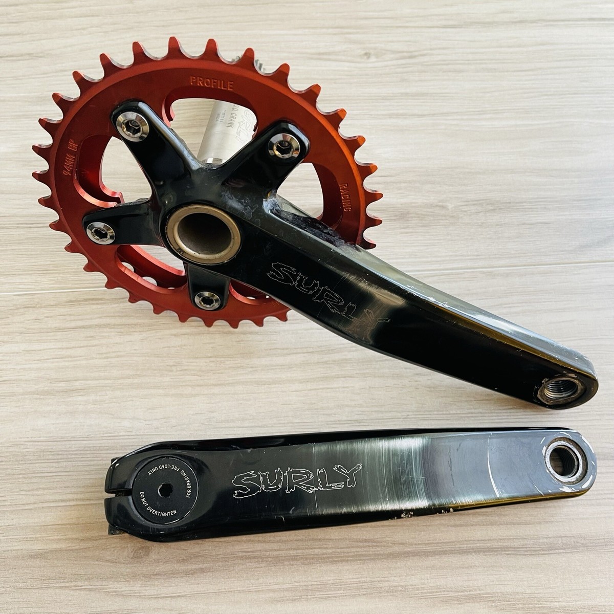 Surly O.D. OD Crankset 175 24mm Spindle 73mm BB Spacing 94