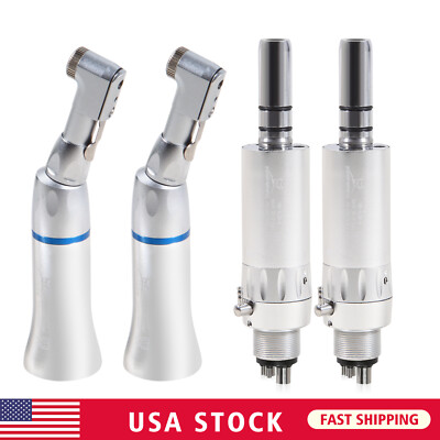 Dental Low Speed Contra Angle Latch 1:1 /E-type Air Motor 4 holes Handpiece YBB