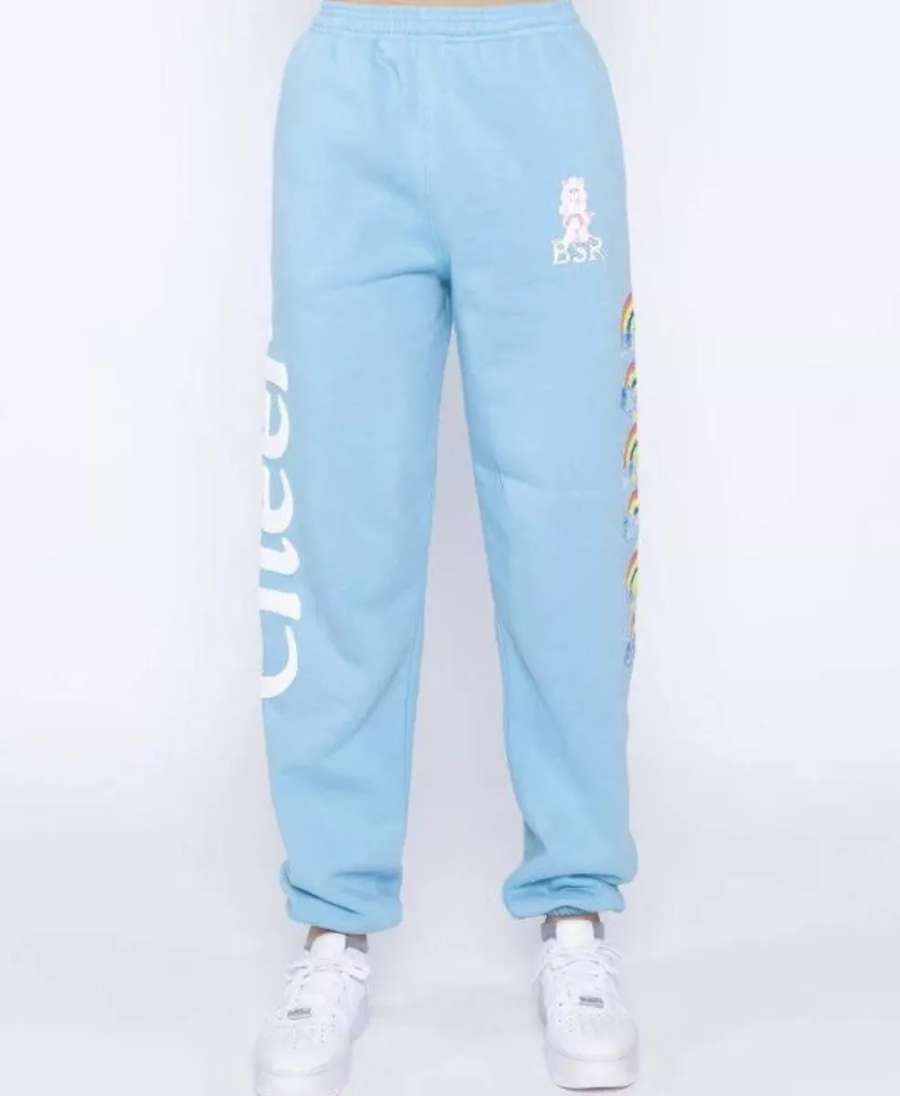 CARE BEARS Women's Blue Cheer Bear Sweatpants Joggers BY SAMII